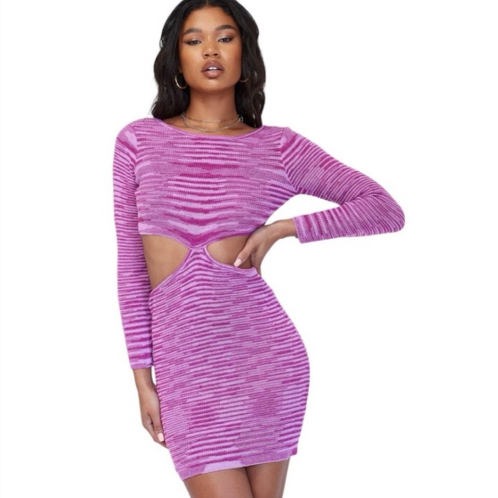 Purple mini dress